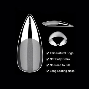 Capsules d'ongles à presser couvrantes, formes Stiletto, Amande, Carré, Cercueil, French, pour extension d'ongles en gel soak-off - Product Image 2