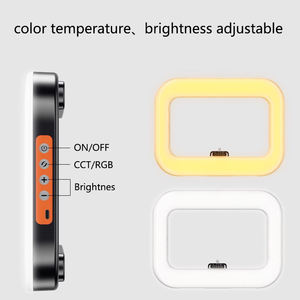Aro de Luz LED RGB Portátil Recargable <span class=keywords><strong>para</strong></span> Transmisión en Vivo con Teléfono Móvil, Iluminación <span class=keywords><strong>para</strong></span> Fotografía, Selfie y Jaula de Conejos - Product Image 4
