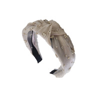 Style sud-coréen fée paillettes maille large bandeau tissu doux cheveux accessoires dames pressé cheveux cerceau femmes arc cheveux