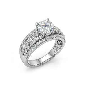 Custom S925/10K/14K/18K Solid Gold 1.0 Karat Round Lab Grown Brilliant Cut Diamond Wedding <b>Ring</b> VVS-VS Quality - Product Image 1