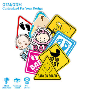 Letreros Personalizados para Automóviles con la Leyenda 'Bebé <span class=keywords><strong>a</strong></span> <span class=keywords><strong>Bordo</strong></span>', Letrero para Ventana de Automóvil con <span class=keywords><strong>Ventosa</strong></span> - Product Image 1