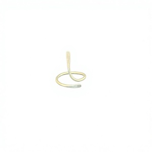 Minimalist 925 <b>Silver</b> Bezel Setting Open <b>Snake</b> <b>Ring</b> Unisex Everyday Wear Geometric Design Trendy Plain Band Jewelry - Product Image 1