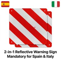 Panneau de signalisation réfléchissant rayé rouge et blanc Espagne Italie Plaque de signalisation réfléchissante