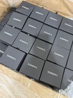 Boîte à bijoux de luxe verte IN PACK, prix de gros, boîte cadeau pliable, boîte à bijoux magnétique avec logo personnalisé, emballage pour boucles d'oreilles