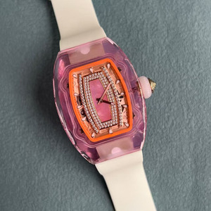 Reloj Mecánico Automático Tourbillon de Lujo, Ultraligero, de Alta Calidad, con Caja Transparente de Cristal Rosa, en Oferta - Product Image 3