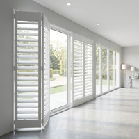 Volets en bois sur mesure de style plantation blancs pour portes françaises de chambre à coucher, fabrication OEM