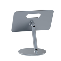 Support de tablette pliable réglable en alliage d'aluminium magnétique HYDUODUO avec rotation à 360° et forte aspiration pour iPad Series Gris