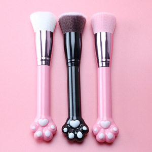 New Black Pink Custom Flat Single <b>Foundation</b> Kabuki Make up Brush for Face Custom Facial Makeup Brushes Dense <b>Foundation</b> Brushes - Product Image 4