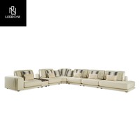 Hochwertiges Modernes Design Komfortables Gemütliches Gepolstertes Stoff-Sofa im Minimalistischen Stil für Hotel- und Villen-Wohnzimmer