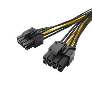 Dual PCIE 8-Pin Power Splitter 22cm 8-Pin ke Dual 8(6 + 2) Pin GPU kabel daya untuk kartu grafis canggih - Product Image 4