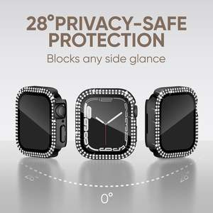 Nieuwe Dubbele Rij Anti-Gluren Beschermhoes Pvc Horloge Case Iwatch 9/8 Pc + Gehard Film Ademend Charme Design 12 Kleuren - Product Image 4