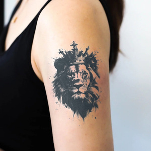 Leone tatuaggio temporaneo tatuaggio semipermanente impermeabile e Anti-sudore dura 2 settimane realistico tatuaggio Anti-attrito a base <span class=keywords><strong>di</strong></span> erbe - Product Image 3