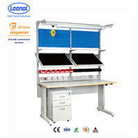 Meubles de bureau commerciaux Leenol, bureau d'atelier antistatique ESD, poste de travail antistatique électrique, poste de travail de réparation électronique, poste de travail de laboratoire