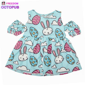 FREEDOM-vestido de muñeca con estampado de girasol, ropa para muñecas de 18 pulgadas, <span class=keywords><strong>precio</strong></span> al por mayor, <span class=keywords><strong>pulpo</strong></span>, novedad de <span class=keywords><strong>2022</strong></span> - Product Image 3
