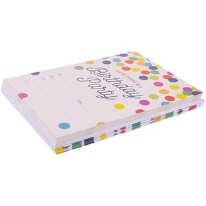 Colorful Dots Birthday Party Invitation Card Rectangular <b>Paper</b> <b>Gloss</b> Lamination Customized For Celebration - Product Image 5