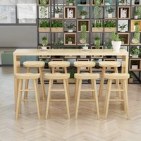 En gros, Tabourets de bar hauts en bois pour la restauration, Mobilier commercial pour salle à manger, bibliothèque, café, bureau, et ensemble de chaises de table à manger