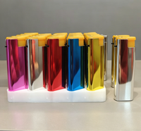 Briquet à gaz métallique, torche à jet puissant, flamme bleue, coupe-vent, durable, rechargeable, électronique tactile, logo personnalisé, cadeau pour l'extérieur, cigarette