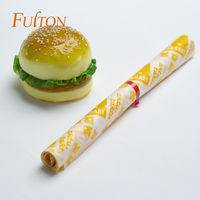 Emballage pour hamburgers personnalisé à impression sur mesure, biodégradable, résistant à la graisse, sûr pour les aliments, pour sandwichs, hamburgers, biscuits, vente en gros