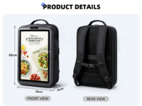 Affichage publicitaire sur sac à dos LCD, connecté au WiFi Android, panneau numérique mobile portable pour les événements sportifs, la promotion de rue