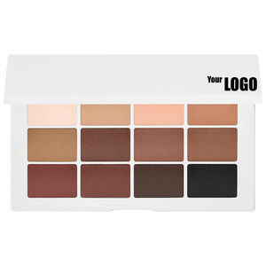 Palette de fards à paupières personnalisée à marque privée, 12 couleurs nude, imperméable, longue tenue, haute pigmentation, maquillage pour les yeux - Product Image 1