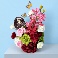 Fleurs artificielles 5D de haute qualité au toucher réel, centres de table modernes de luxe pour mariages et banquets, taille et couleur personnalisables