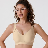 Soutien-gorge push-up sans couture sans armatures ultra-fin à couvrance totale, bretelles convertibles, col en V, grande taille, style européen-américain, pour l'export