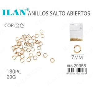 Anelli di Giunzione Ilan 7mm Oro 180pz Componenti per Gioielli - Product Image 3