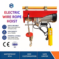 Mini palan électrique portable à faible bruit, anticorrosion, résistant à l'usure, monophasé 110V 220V, 200 kg, pour entrepôt, garage, atelier