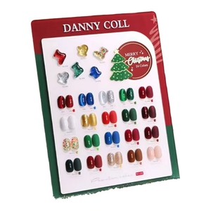 ชุดทำเล็บเจลคริสต์มาส DANNY COLL 24 สี ชุดเจลทาเล็บสีแดงเขียววิบวับสำหรับทำเล็บมือแบบมืออาชีพ ขายส่ง - Product Image 6