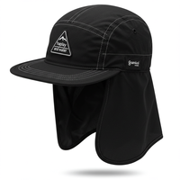 Gorra de Camping Personalizada de 5 Paneles para Verano al Aire Libre con Protección Solar y Cubrenuca, Sombrero de Béisbol para Pesca