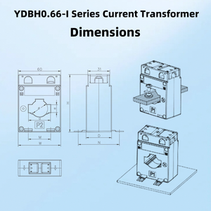 Máy biến áp tần số cao AC CT <span class=keywords><strong>100A</strong></span> 500A 1000A 2000A Yada YDBH0.66-I dòng 5A chia lõi hiện tại biến áp cảm biến - Product Image 6