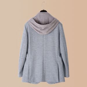 Nuovo blazer Casual sportivo da uomo con cappello tessuto misto elastico in lana per un completo Casual in Spandex comodo ed elastico - Product Image 6