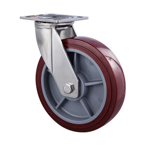 WBD Langlebiger Fabrik preis Edelstahl <span class=keywords><strong>Heavy</strong></span> <span class=keywords><strong>Duty</strong></span> <span class=keywords><strong>Caster</strong></span> PU Material PP Core <span class=keywords><strong>Caster</strong></span> Wheels - Product Image 2