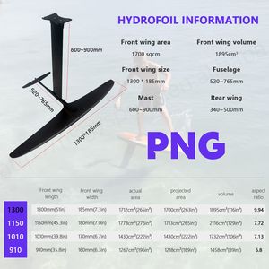 Grande surface Wingfoil PNG 1300 Hydrofoil Light Wind Surfing Heavy Rider Support SUP Pumping Carbon Hydrofoil Set Beginners - Product Image 2