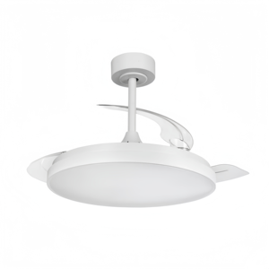 Ventilador de Techo LED Moderno con Motor DC, 3 Aspas, Control Remoto, Regulable, 6 Velocidades, 3000K-6000K, Blanco Cálido, Montaje en Barra, para Sala de Estar - Product Image 1