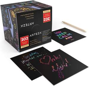 Ensemble de livres d'art en papier à gratter, design personnalisé A4, peinture magique arc-en-ciel, artisanat - Product Image 5