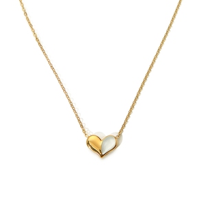 Collar con Colgante de Corazón de Acero Inoxidable 18K con Diseño de Concha, Doble Uso, para Mujer, en Oferta - Product Image 1