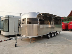 <b>Large</b> Stainless Steel Mobile Outdoor Food Truck Cart for Hotdog Ice Cream & Fast Food-Commercial Street Stall - Product Image 3