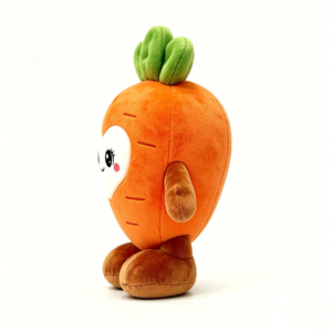 ของเล่นตุ๊กตาแครอทน่ารักแบบกำหนดเองตุ๊กตายัดไส้ส้มนุ่มนิ่มพร้อมใบหน้าและแขนขาที่ยิ้มแย้มเป็นผักสำหรับเด็ก - Product Image 3