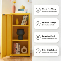 Mini armoire de rangement en métal, casier domestique à une porte pour l'entrée, petit rangement domestique avec 1 porte pour le salon