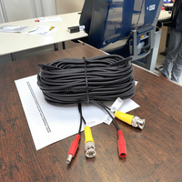 Cable de Audio y Video para Vigilancia DVR 4K de 15M/18M/20M con Conector Coaxial BNC, Alimentación y Accesorios de Cable RCA DC