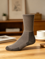 Chaussettes de randonnée Thorlos pour hommes Kx Max Cushion, tricotées épaisses, ODM Pewter (1 paire), taille L