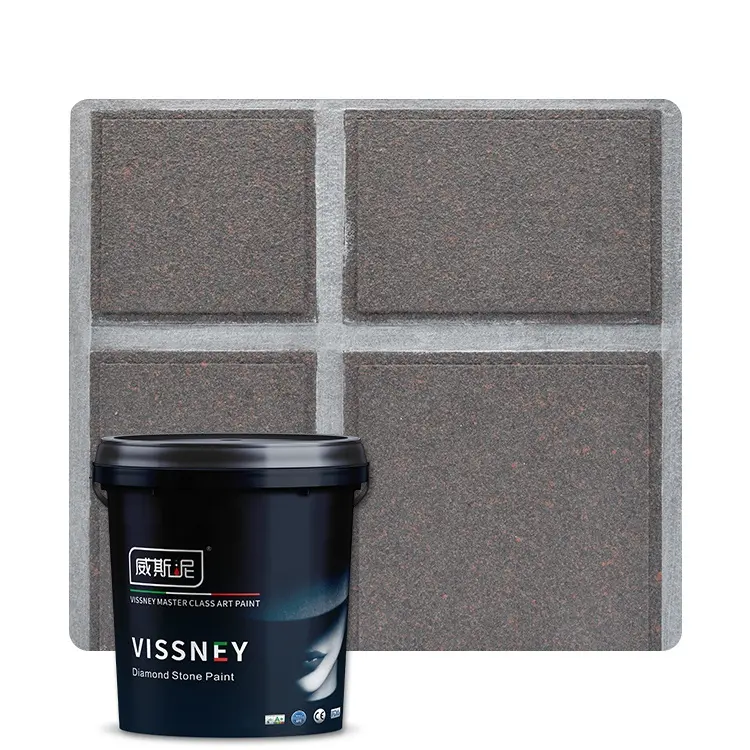 Vissney phổ biến Acrylic vữa bên ngoài trang trí sơn chống thấm sơn cho bức tường
