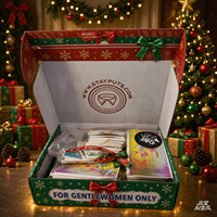 Boîte Express Personnalisée Haut de Gamme à Fermeture Auto-adhésive, Boîte Express de Noël avec Fermeture Éclair Gratuite et Film Adhésif Facilement Déchirable