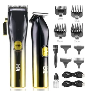 NEW Heavy Duty Salon Hair Trimmer Clippers Sets Barbers Rechargeable Professional Hair Clippers Trimmers Kits