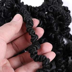 Extension de <span class=keywords><strong>cheveux</strong></span> synthétiques à <span class=keywords><strong>bombe</strong></span> courte pré-torsadée <span class=keywords><strong>pour</strong></span> femmes noires tresses au crochet à vague lâche <span class=keywords><strong>cheveux</strong></span> torsadés de printemps - Product Image 2