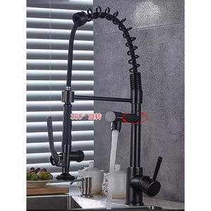 Robinet de cuisine monotrou en cuivre extractible Robinet de douche rotatif Robinet <span class=keywords><strong>d</strong></span>'évier pour vaisselle Pistolet pulvérisateur chaud-froid pour cuisine - Product Image 3