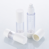 Flacon de luxe en plastique AS, conteneur sans air 30 ml, cylindre vide, pompe à lotion, pulvérisateur sous vide populaire, flacon vide pour sérum