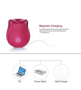 Vibratore a Rosa Ricaricabile USB per Donne con 10 Frequenze Impermeabile <span class=keywords><strong>IPX7</strong></span> Lavabile - Product Image 5