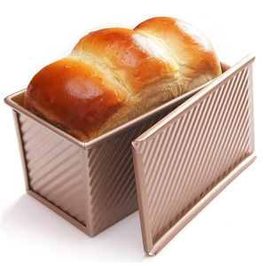 Bakery Nordic Pans Baking 4 Bread <strong>Brownie</strong> Bakeware Homemade Strapped Nonstick Aluminum Mini <strong>Tin</strong> for Non-Stick Golden Loaf Pan - Product Image 1